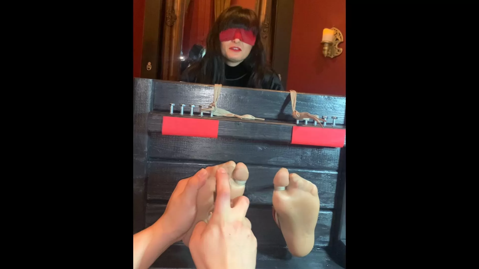 TheDevilsFootstool – LilMizzUnique’s Nylon Feet Tickled in Stocks.mp4_snapshot.webp